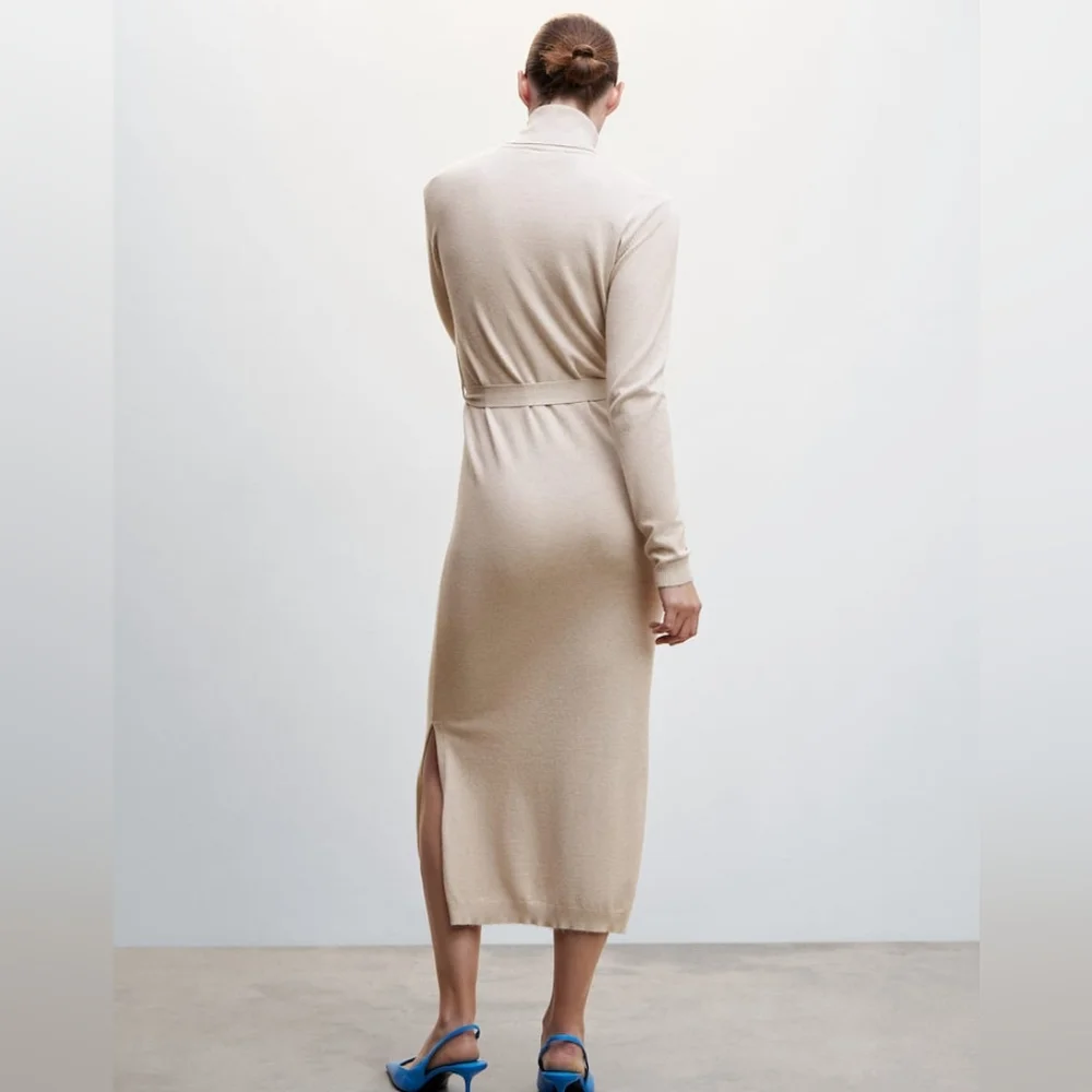 MANGO turtleneck knit dress - Picture 3 of 4